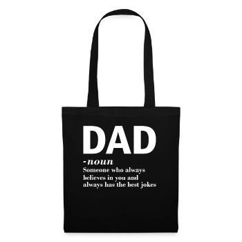 Dad Defined Noun Definition - Father's Day - Tote Bag - black - Front