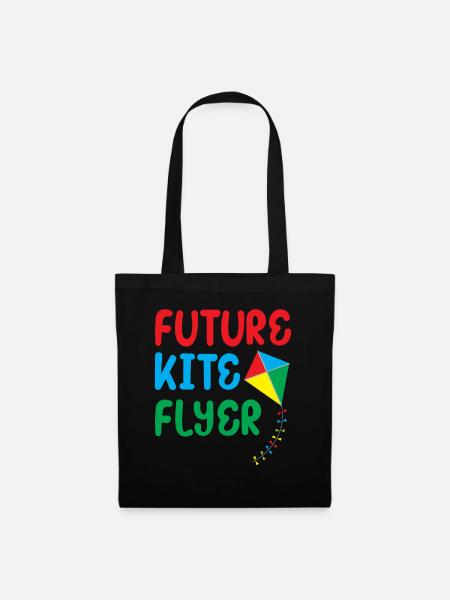 Future Kite Flyer - Sky Flying Children - Stoffbeutel - Schwarz