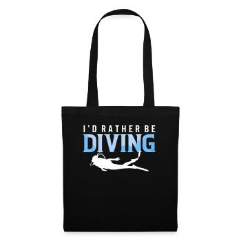 I'd Rather Be Diving - Ocean Diving Instructor - Tote Bag - black - Front