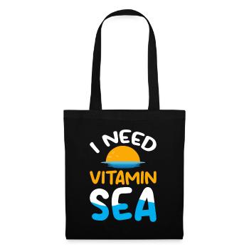 J’ai besoin de vitamine mer - Ocean Sea Animal Turtle - Sac en tissu - noir - Devant
