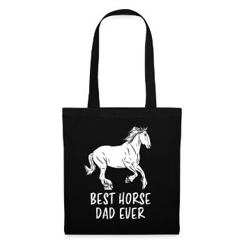 Meilleur cadeau de cheval papa de cavalier d’équitation - Sac en tissu - noir - Devant
