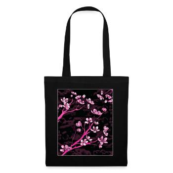 Vaporwave Aesthetic Kirschblüte Japan Japanese - Stoffbeutel - Schwarz - Vorne