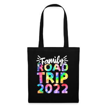 Road trip en famille 2022 Voyage en voiture - Sac en tissu - noir - Devant