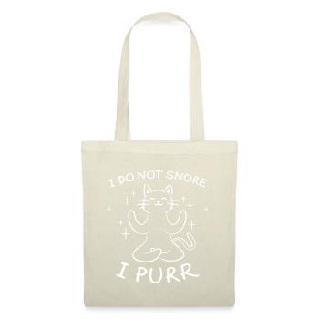 Purring Snoring Funny Saying Cat Gift - Tote Bag - nature - Front