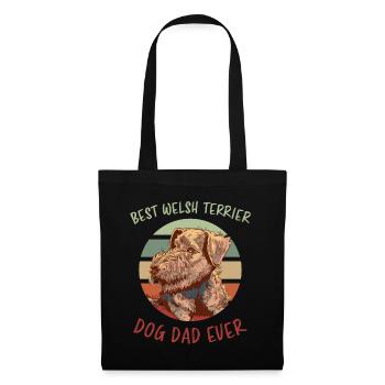 Welsh Terrier Dad Saying Welsh Terrier Gift - Tote Bag - black - Front