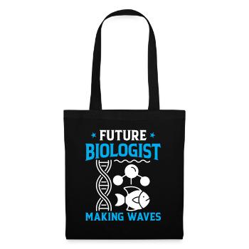 Le futur biologiste fait des vagues - Plongée en mer - Sac en tissu - noir - Devant