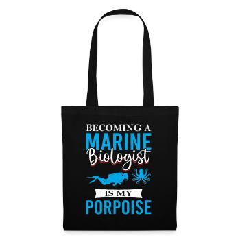 Becoming A Marine Biologist Is My Porpoise - Biolo - Tote Bag - black - Front