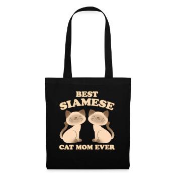 Siamese Saying Cat Mama Funny Siamese Gift - Tote Bag - black - Front