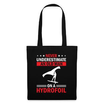 Never Underestimate An Old Man On A Hydrofoil - Wi - Tote Bag - black - Front
