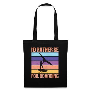 I’d Rather Be WingFoil Boarding - Surfeur Hydrofoil - Sac en tissu - noir - Devant
