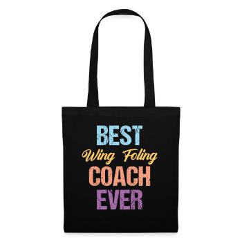 Best Wing Foling Coach Ever - Wingfoil Surfer - Tote Bag - black - Front