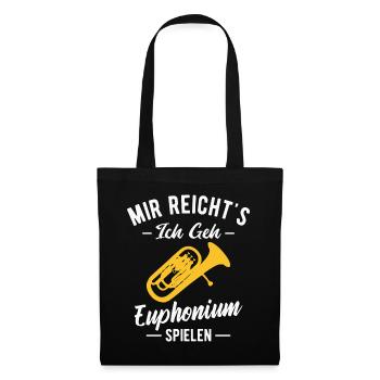 Orchester Horn Musiker Euphonium Blasmusik - Stoffbeutel - Schwarz - Vorne