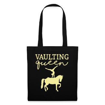 Vaulting Queen Horse Riding - Stoffbeutel - Schwarz - Vorne
