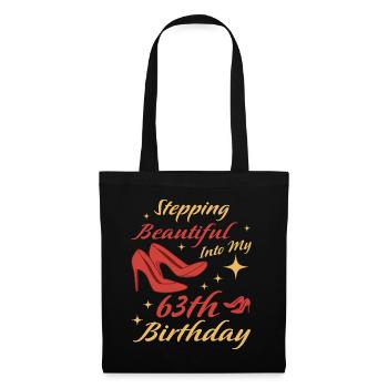 63ème cadeau d’anniversaire 63 ans Idée cadeau amusante - Sac en tissu - noir - Devant
