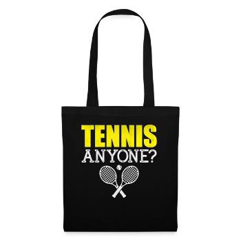 Dicton du joueur de tennis - Tennis n’importe qui - Sac en tissu - noir - Devant