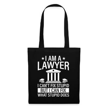 Je suis un avocat que je ne peux pas réparer stupide - Juge du procureur - Sac en tissu - noir - Devant