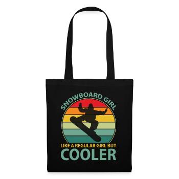 Snowboard Girl like a regular Girl But Coole - Gagner - Sac en tissu - noir - Devant