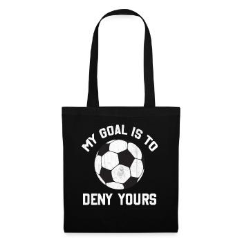 Gardien de but de soccer - Mon but est de refuser le vôtre - Sac en tissu - noir - Devant
