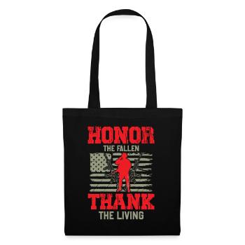 Veterans Day - Honor The Fallen Thank The Living - - Tote Bag - black - Front