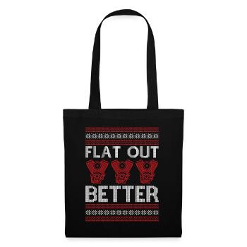 Ugly Christmas Engine Car Tuning - Flat Out Better - Stoffbeutel - Schwarz - Vorne