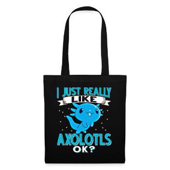 J’aime vraiment les axolotls Ok? Axolotl sucré - Sac en tissu - noir - Devant