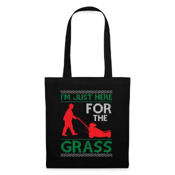 Tonte de Noël moche - Je suis juste là pour le gras - Sac en tissu - noir - Devant