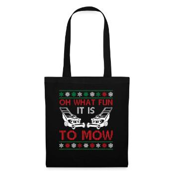 Tonte de Noël laide - Oh quel plaisir de tondre - Sac en tissu - noir - Devant