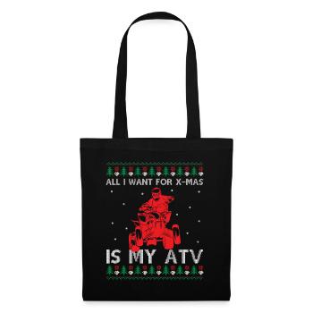Quad Ugly Christmas All I Want For X-Mas Is My ATV - Tote Bag - black - Front