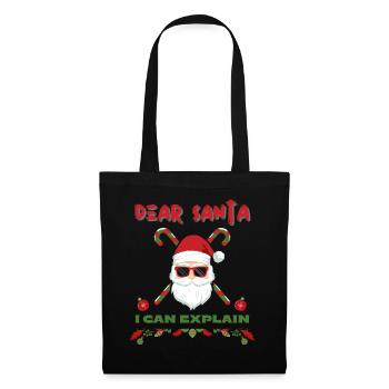 Dear Santa I Can Explain Bad Behavior Funny - Tote Bag - black - Front