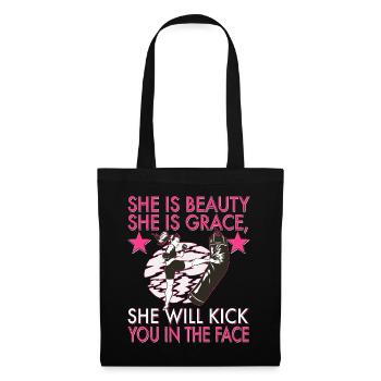 Karaté Taekwondo Arts Martiaux Karaté Mma Kick Box - Sac en tissu - noir - Devant