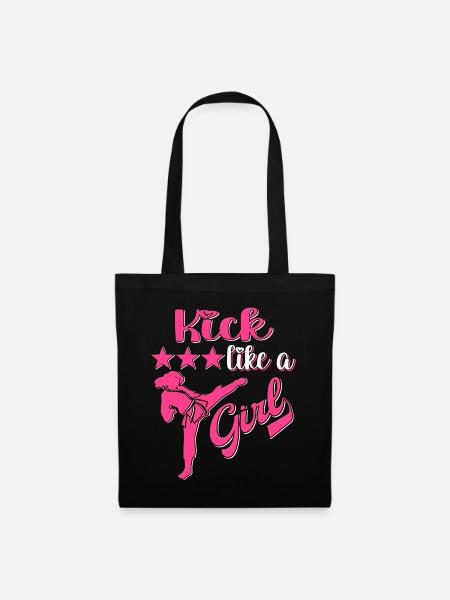 Karaté Taekwondo Filles Femmes Karaté Kick - Sac en tissu - noir