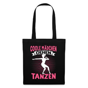 Echte Frauen Können Tanzen. Dance Tanz Sprüche - Stoffbeutel - Schwarz - Vorne
