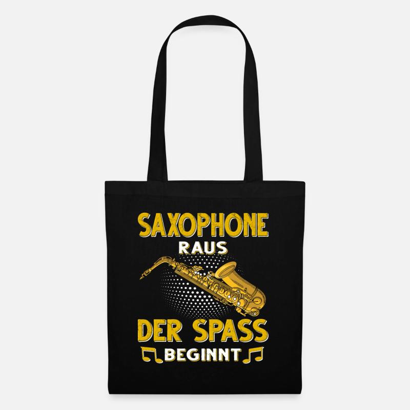 Saxophon. - Stoffbeutel - Schwarz