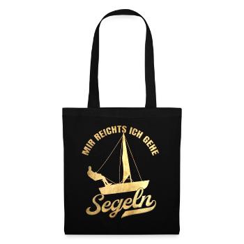 Segler Segelboot Meer Seglerin Mir Reichts Ich - Stoffbeutel - Schwarz - Vorne