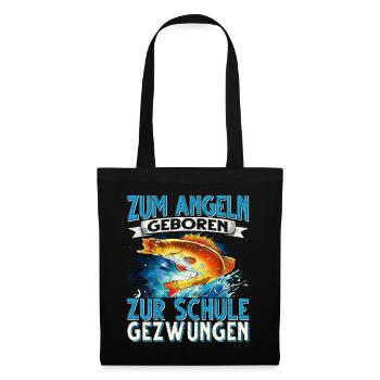 angeln angler geschenke - Stoffbeutel - Schwarz - Vorne