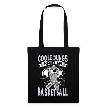Basketball Training Trikot Coole Jungs Spielen - Stoffbeutel - Schwarz - Vorne