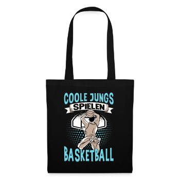 Basketball Training Trikot Coole Jungs Spielen - Stoffbeutel - Schwarz - Vorne