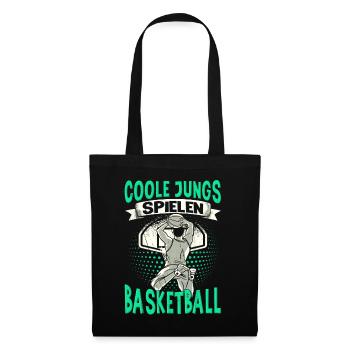 Basketball Training Trikot Coole Jungs Spielen - Stoffbeutel - Schwarz - Vorne