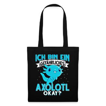 Axolotl - Stoffbeutel - Schwarz - Vorne