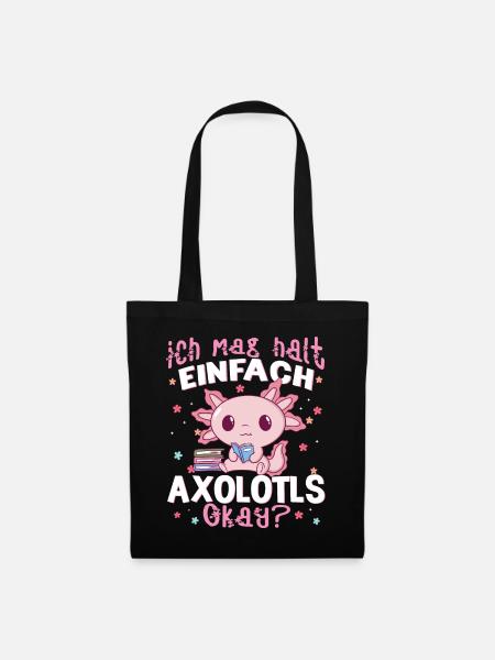 Axolotl - Stoffbeutel - Schwarz