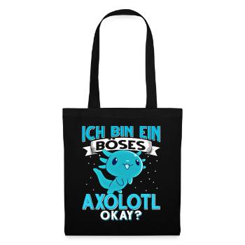 Axolotl - Stoffbeutel - Schwarz - Vorne