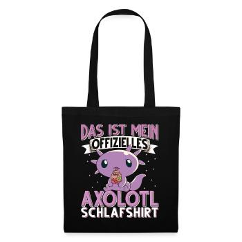 Axolotl - Stoffbeutel - Schwarz - Vorne