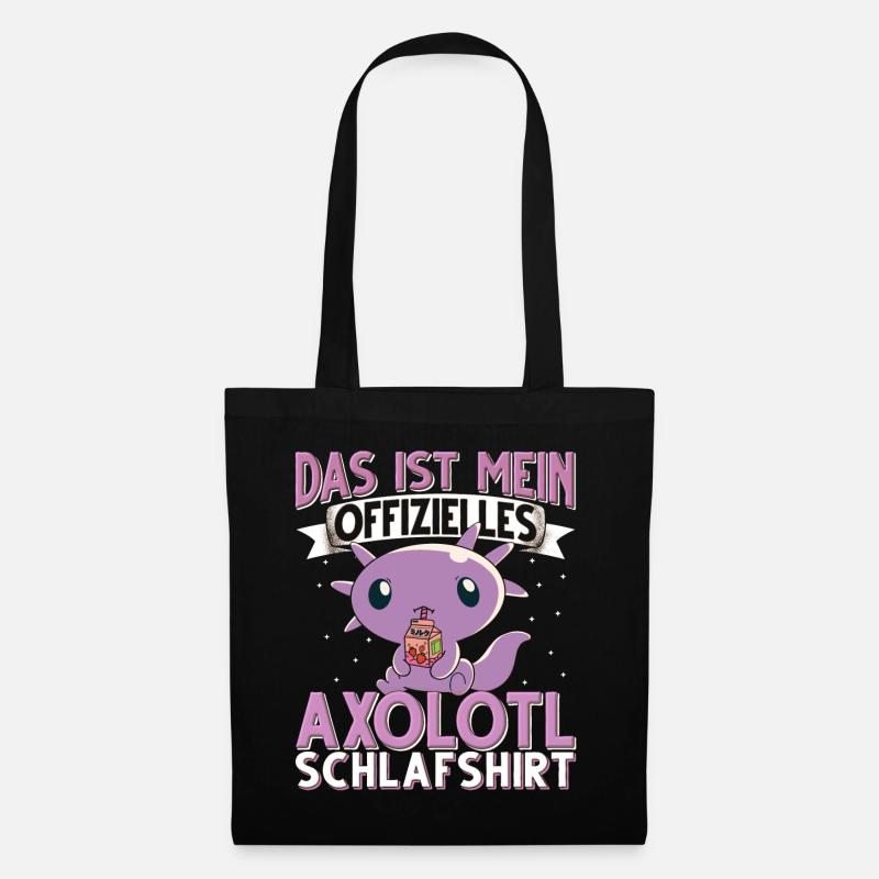 Axolotl - Stoffbeutel - Schwarz