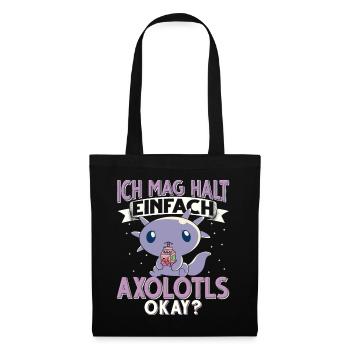 Axolotl - Stoffbeutel - Schwarz - Vorne