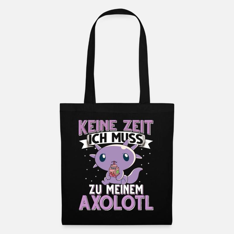 Axolotl - Stoffbeutel - Schwarz