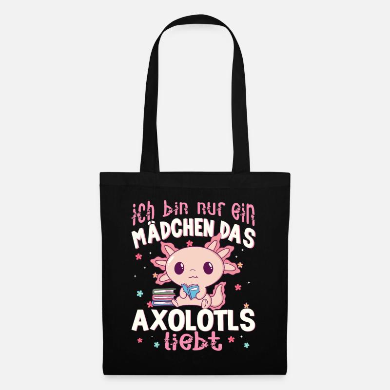 Axolotl - Stoffbeutel - Schwarz