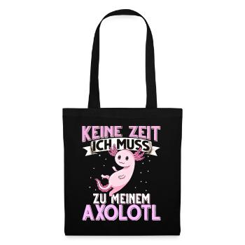 Axolotl - Stoffbeutel - Schwarz - Vorne