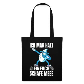 Schafe Bauern Bauernhof Schaf Wolle Landwirt - Stoffbeutel - Schwarz - Vorne