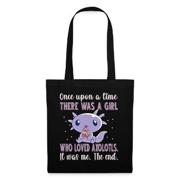 Axolotl Fille - Sac en tissu - noir - Devant