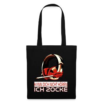 Kann Dich Nicht Hören Ich Zocke. Gaming Zocken - Stoffbeutel - Schwarz - Vorne